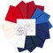 Fat Quarter Bundle -100% Cotton | Pure Solids | Patriotic USA Flag colors | Red Blue White l Mix Colors | Quilting & Crafting Soft Fabric